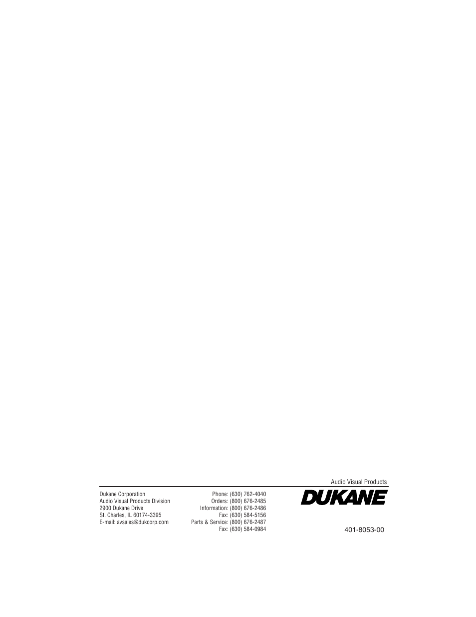 Dukane 8053 User Manual | Page 40 / 40