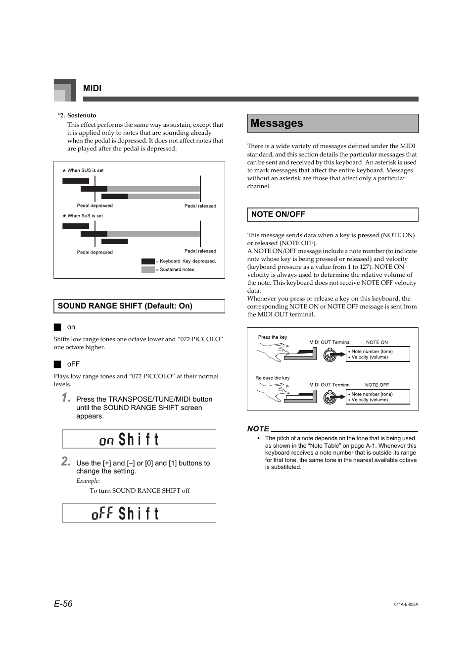 Messages | Casio LK-73 User Manual | Page 6 / 24