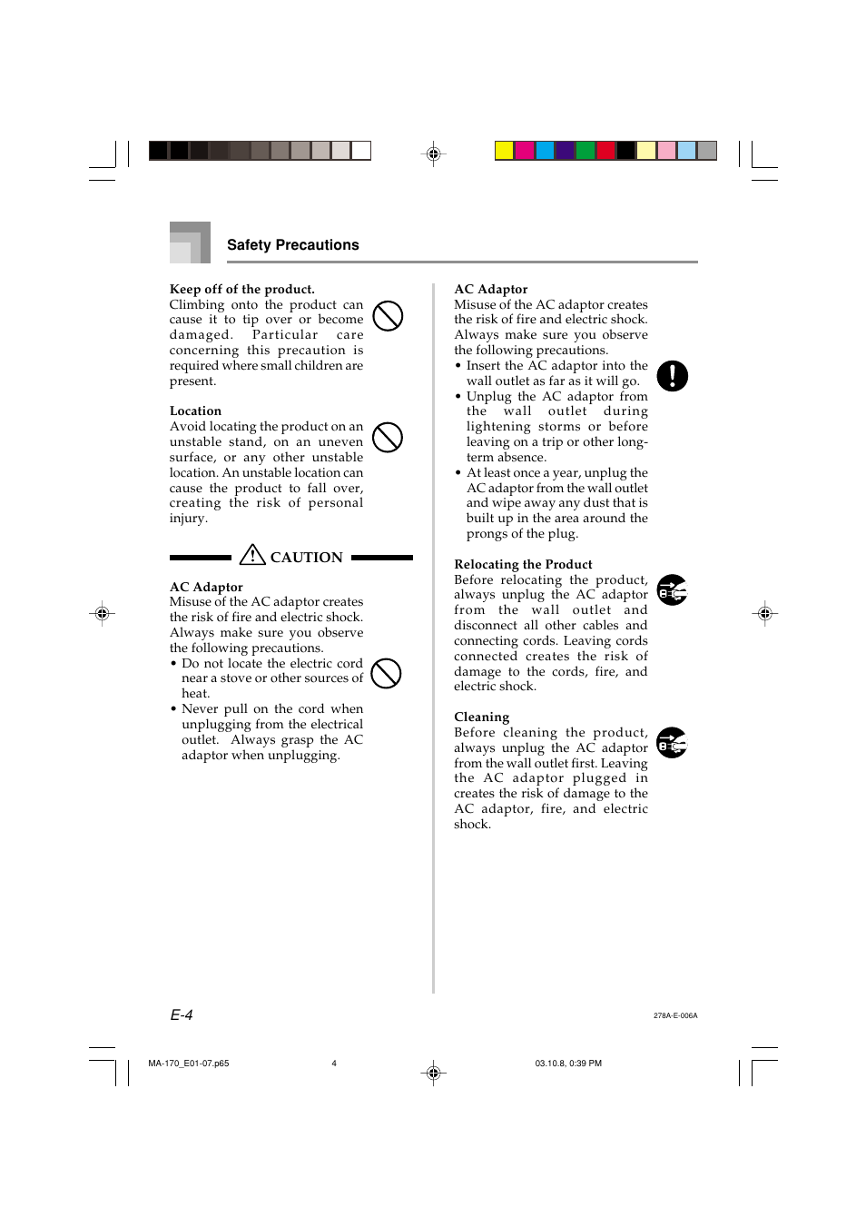 Casio MA-170 User Manual | Page 6 / 43