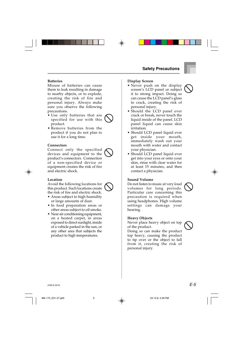 Casio MA-170 User Manual | Page 7 / 43