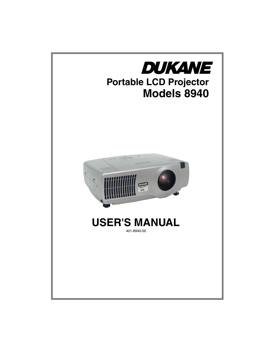 Dukane 8940 User Manual | 64 pages