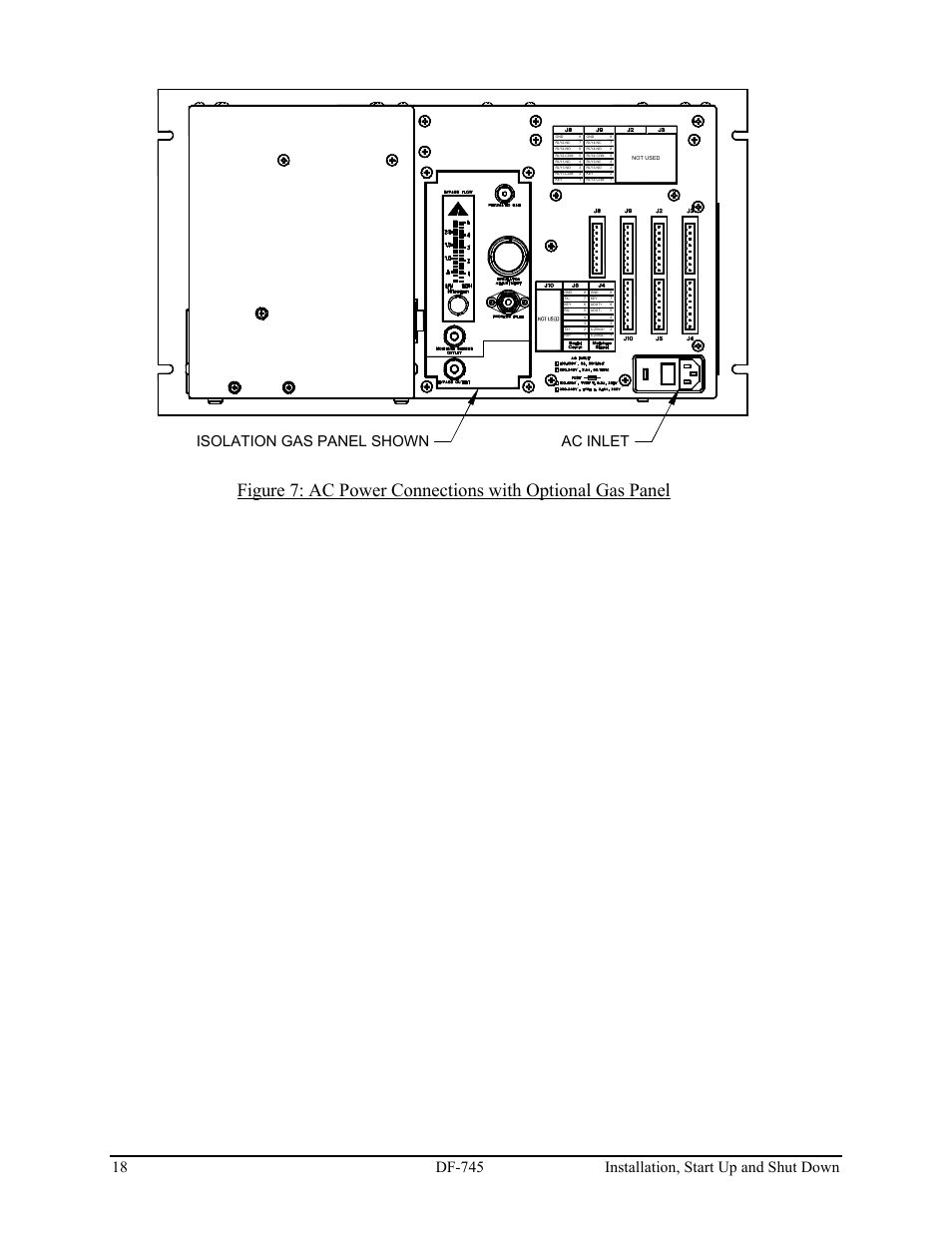 Isolation gas panel shown ac inlet | Delta Faucet NANOTRACE DF-745 User Manual | Page 22 / 98