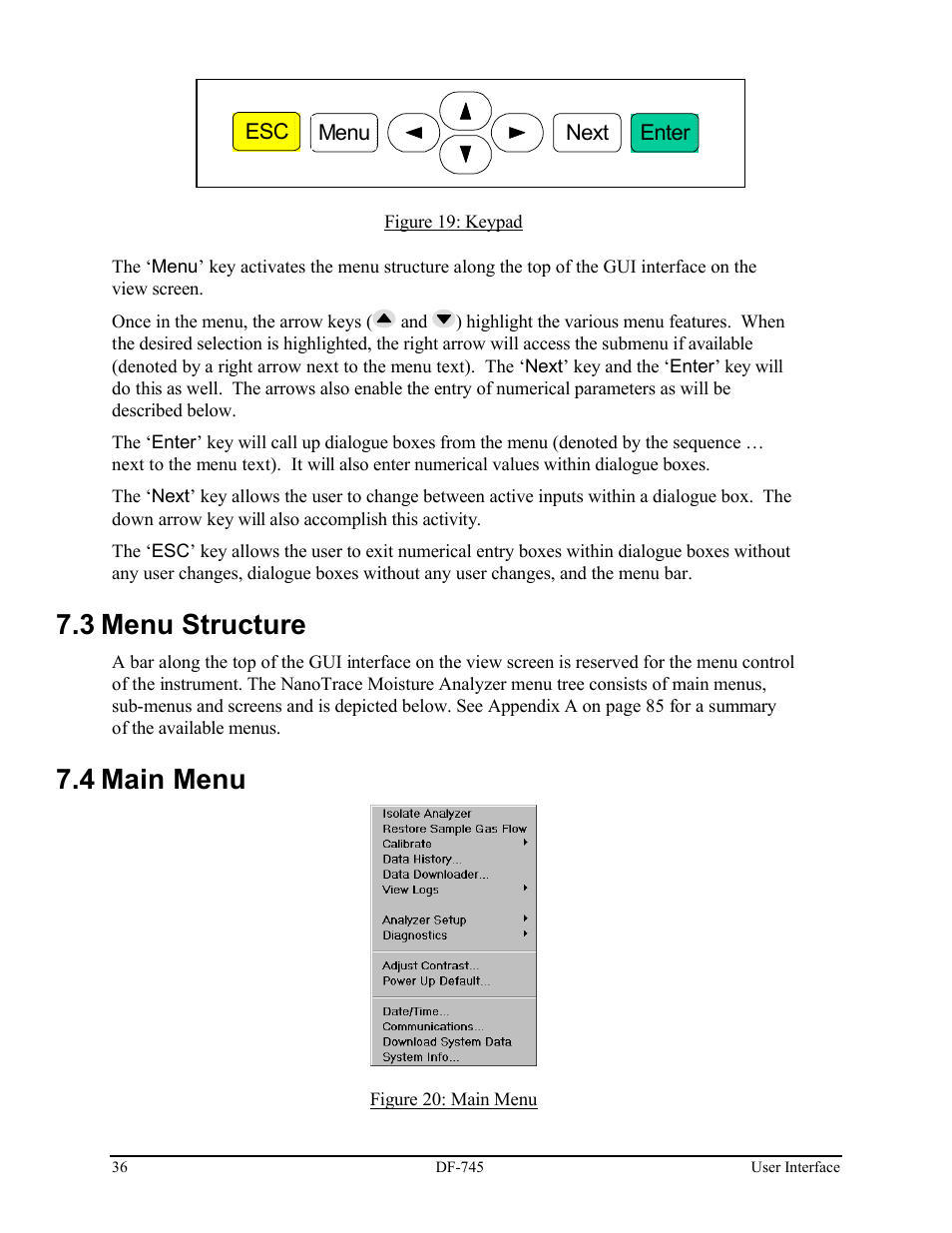 3 menu structure, 4 main menu | Delta Faucet NANOTRACE DF-745 User Manual | Page 40 / 98