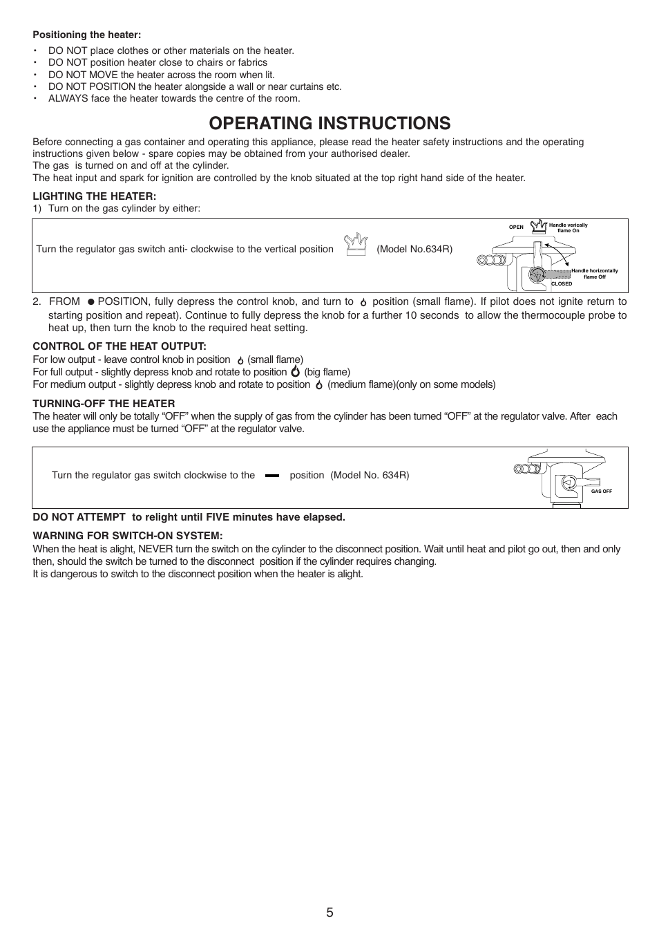 Operating instructions | DeLonghi 634R User Manual | Page 5 / 6