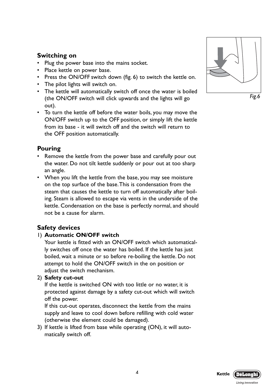 DeLonghi KBX3016 User Manual | Page 4 / 8