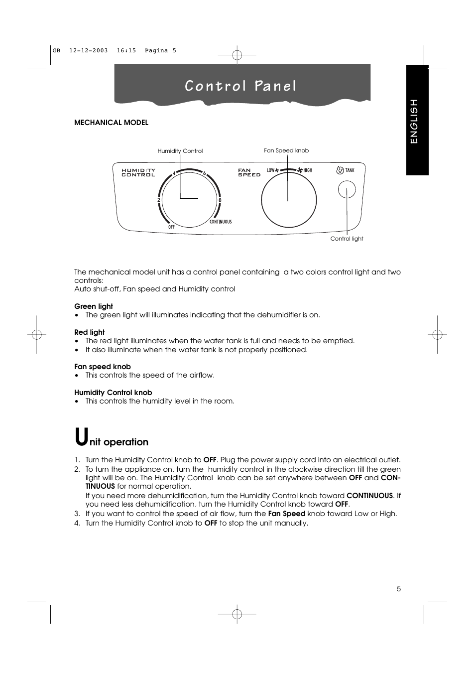 English | DeLonghi 50EDDE User Manual | Page 4 / 11