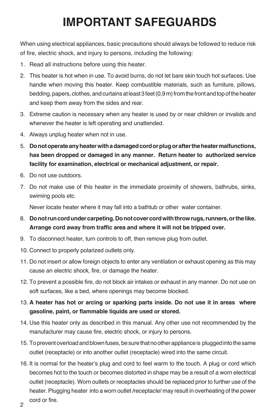 Important safeguards | DeLonghi NJ 07663 User Manual | Page 2 / 6
