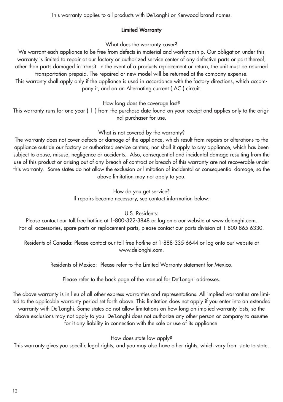 DeLonghi D28313 User Manual | Page 13 / 21