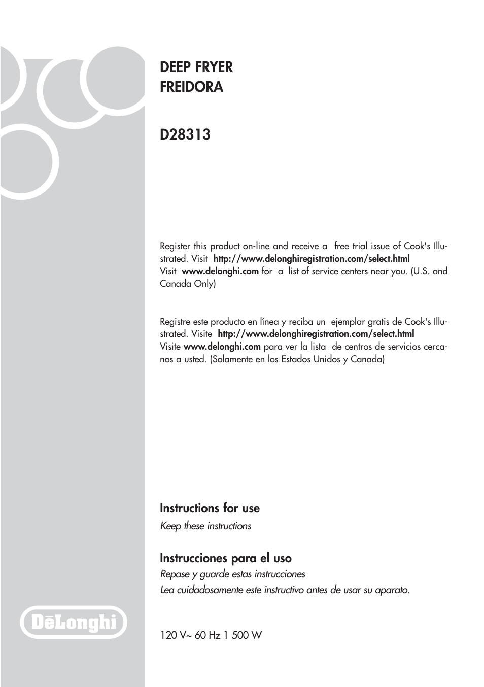 DeLonghi D28313 User Manual | Page 2 / 21