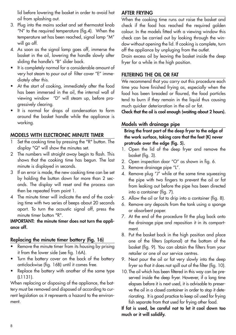 DeLonghi D28313 User Manual | Page 9 / 21