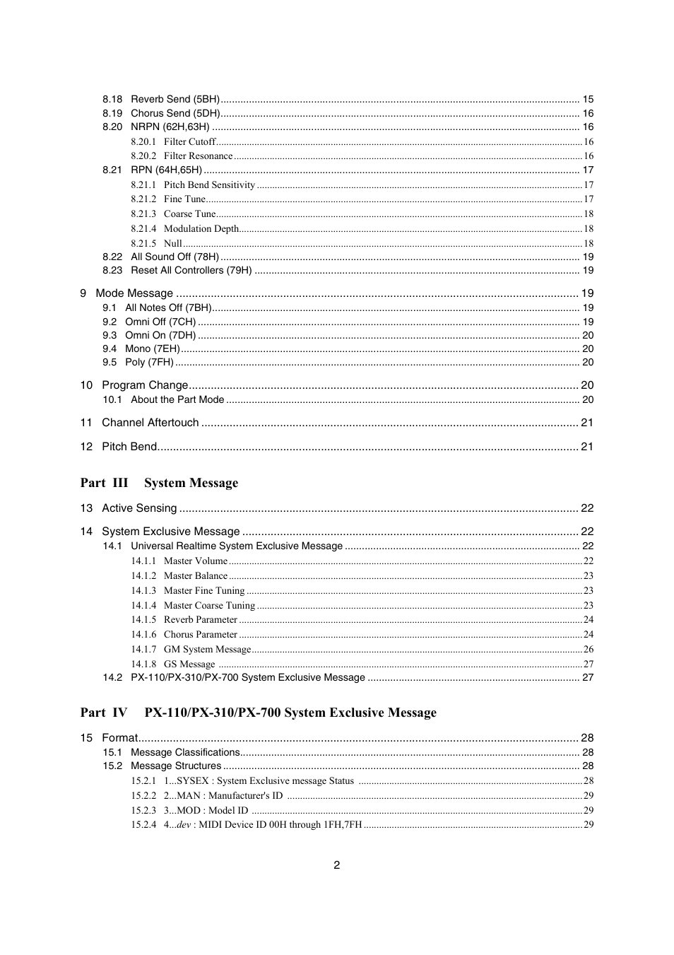 Casio PX-700 User Manual | Page 2 / 65