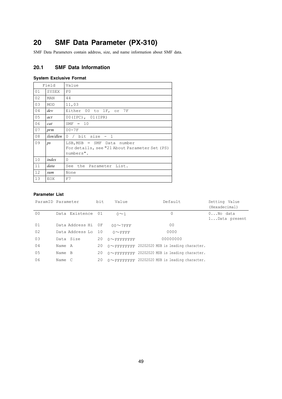 Casio PX-700 User Manual | Page 49 / 65