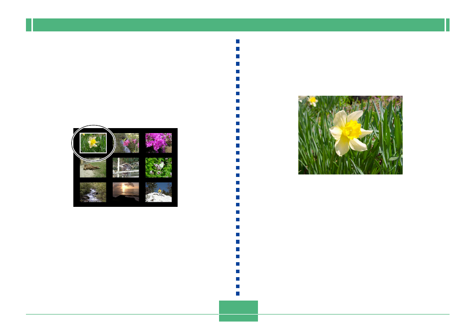 Selecting a specific image in the 9-image view | Casio GV-10 2 User Manual | Page 19 / 45