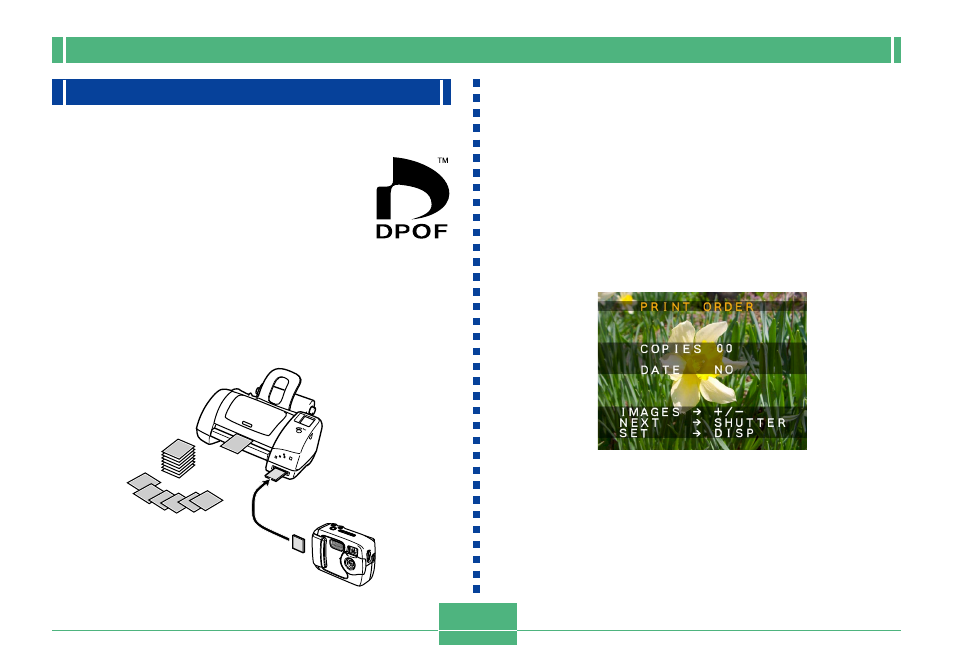 Dpof, To configure printing for a particular image | Casio GV-10 2 User Manual | Page 23 / 45