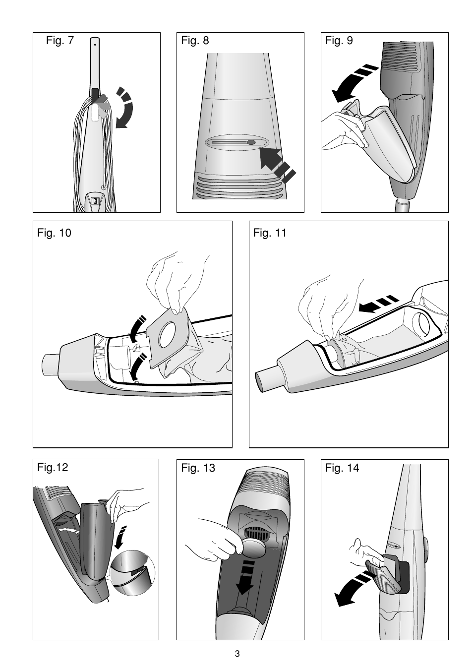 DeLonghi Upright Vacuum Cleaner User Manual | Page 3 / 17