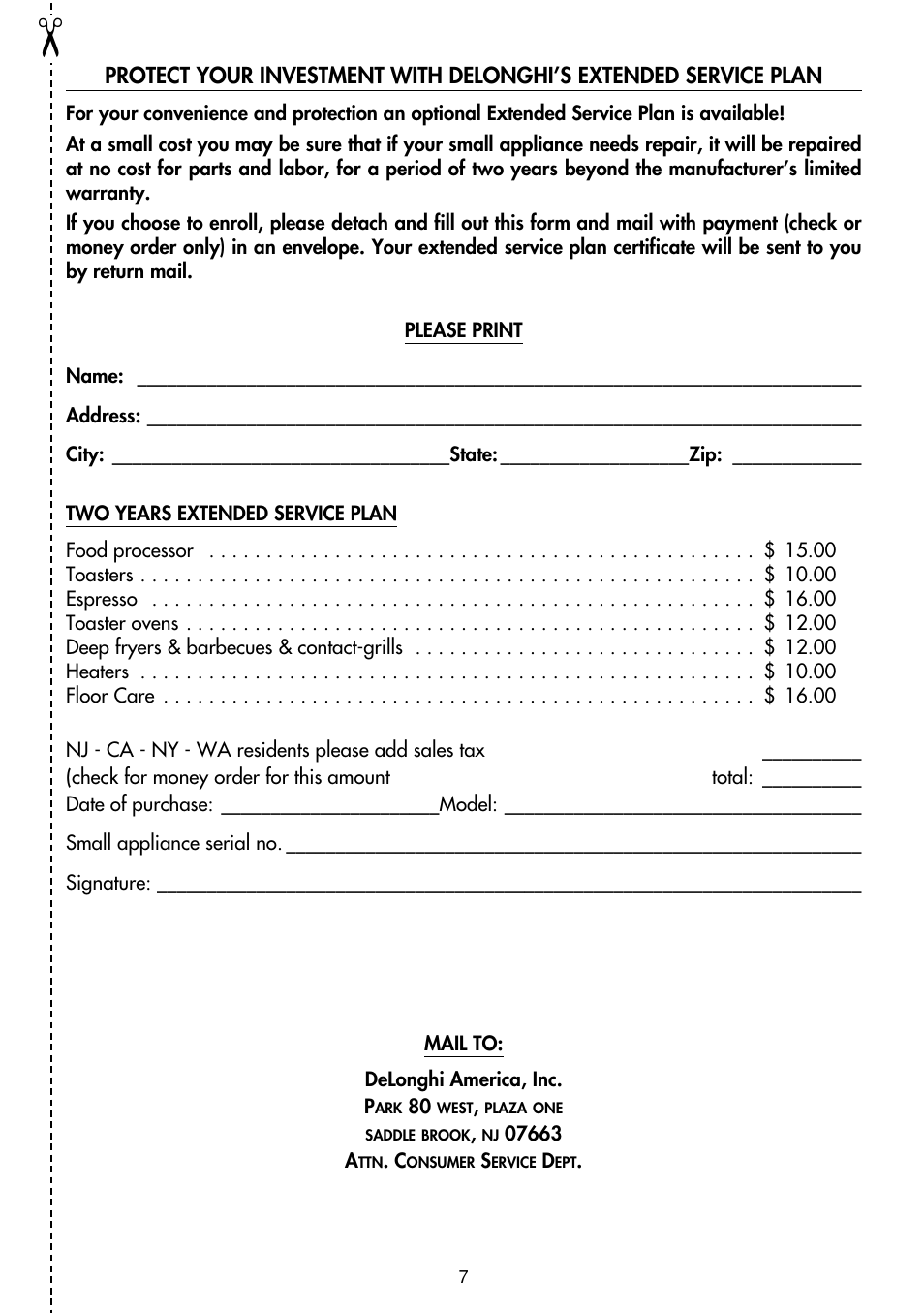DeLonghi Upright Vacuum Cleaner User Manual | Page 7 / 17