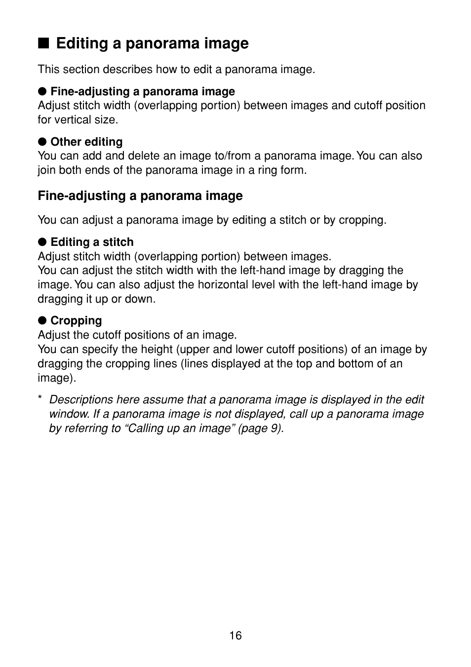 Editing a panorama image, Fine-adjusting a panorama image | Casio Panorama Editor User Manual | Page 17 / 35