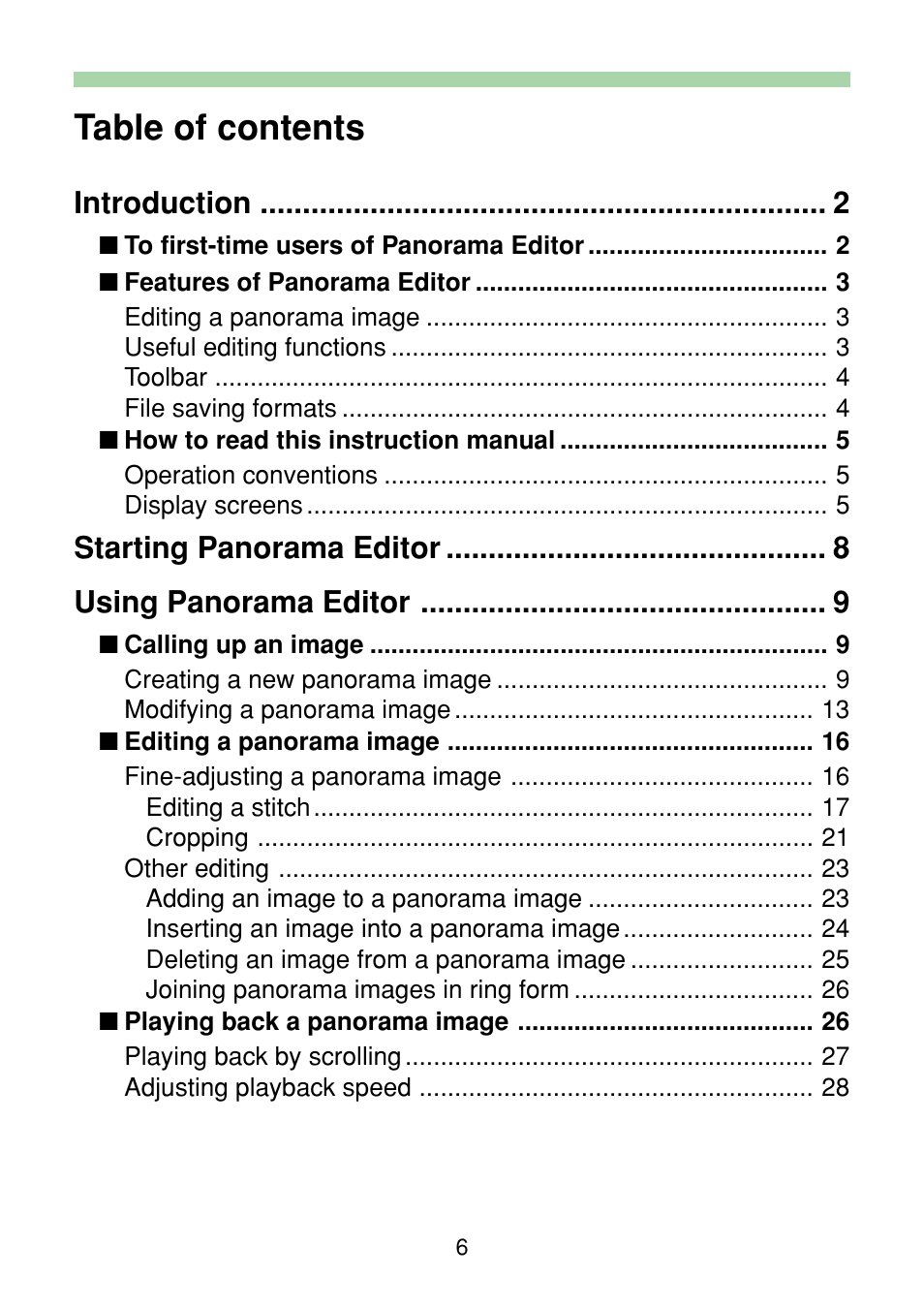 Casio Panorama Editor User Manual | Page 7 / 35