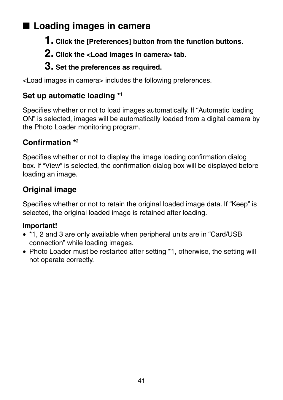 Loading images in camera, Set up automatic loading, Confirmation | Original image | Casio Photo Loader v.1.1 User Manual | Page 42 / 47