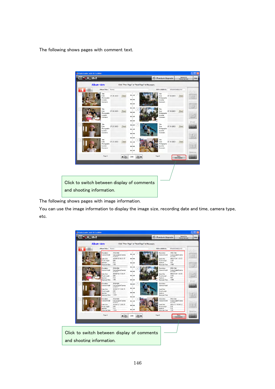 Casio Photo Loader with HOT ALBUM User Manual | Page 146 / 174