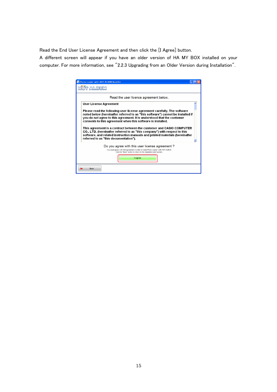 Casio Photo Loader with HOT ALBUM User Manual | Page 15 / 174