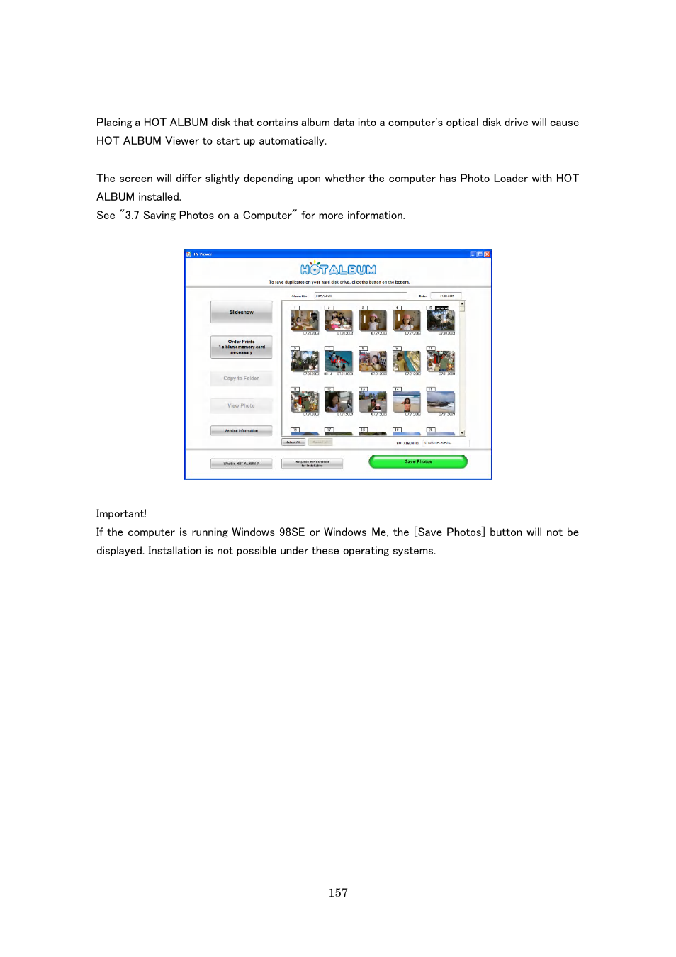 Casio Photo Loader with HOT ALBUM User Manual | Page 157 / 174