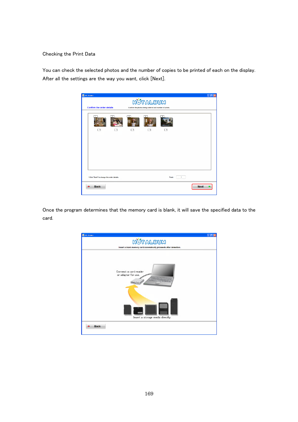 Casio Photo Loader with HOT ALBUM User Manual | Page 169 / 174