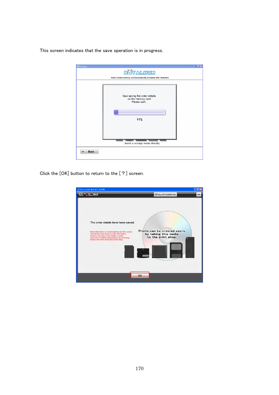Casio Photo Loader with HOT ALBUM User Manual | Page 170 / 174