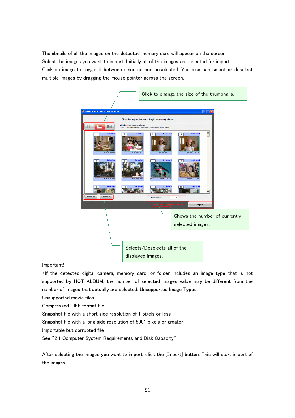 Casio Photo Loader with HOT ALBUM User Manual | Page 21 / 174