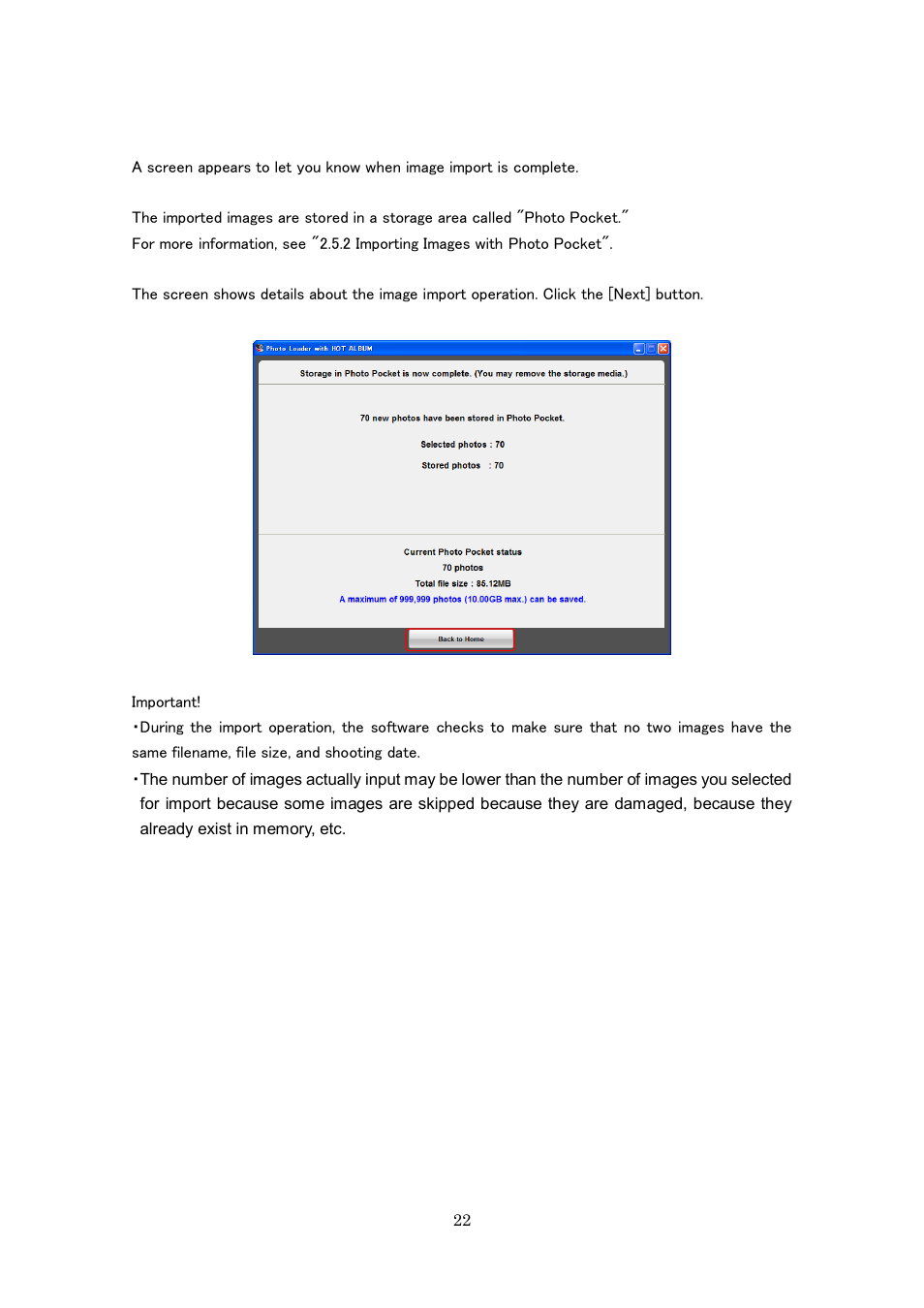Casio Photo Loader with HOT ALBUM User Manual | Page 22 / 174