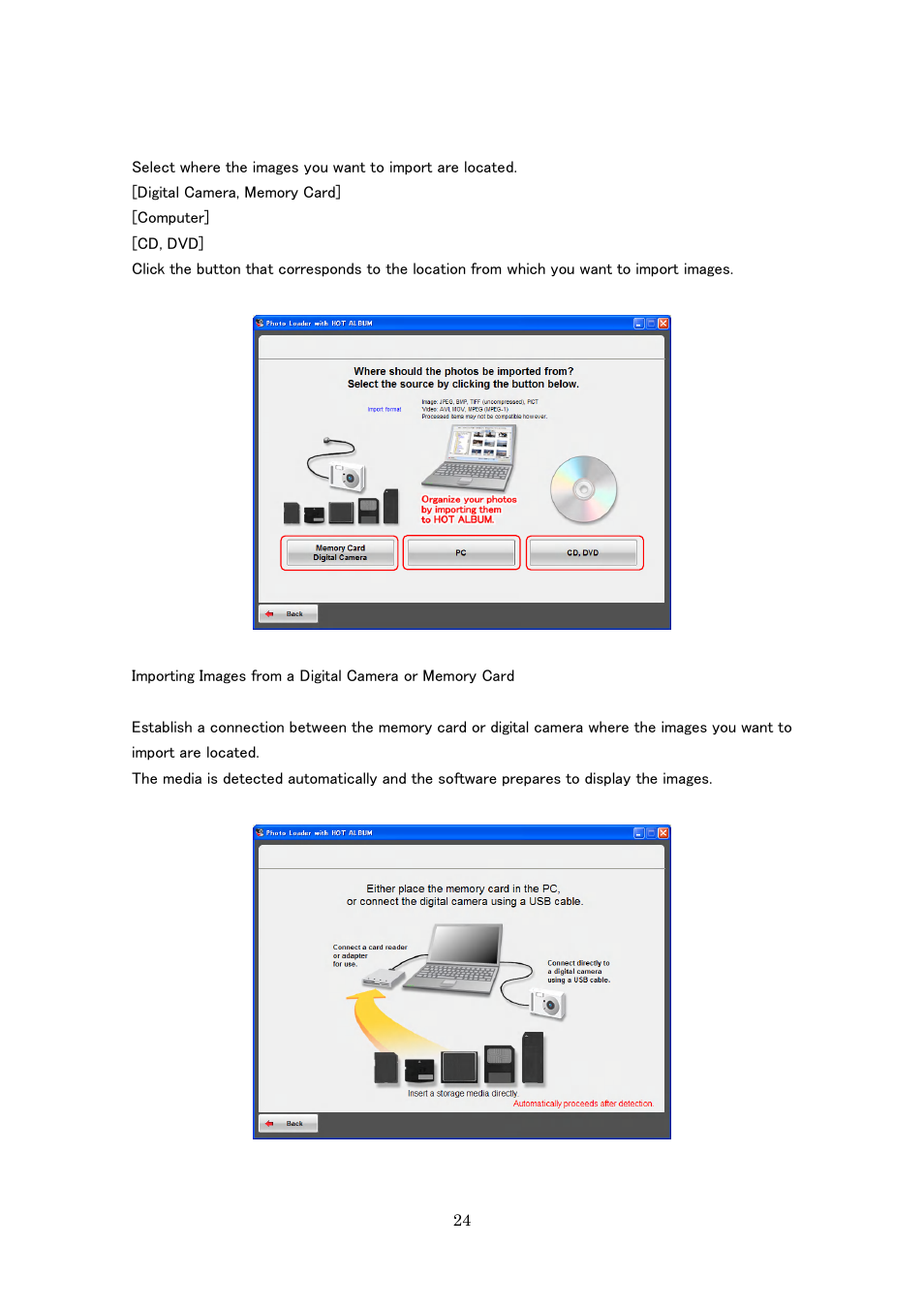Casio Photo Loader with HOT ALBUM User Manual | Page 24 / 174