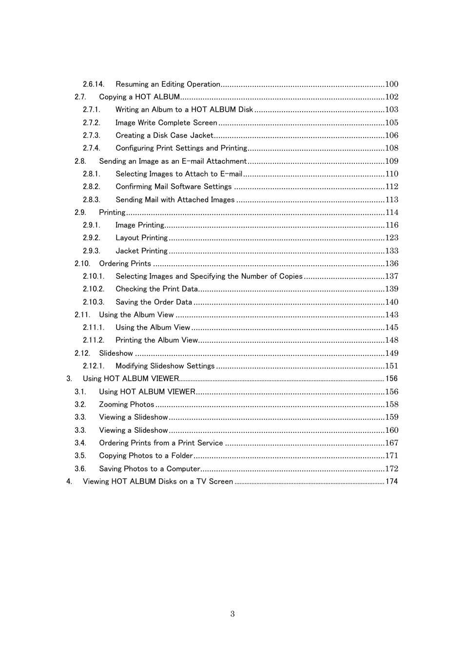 Casio Photo Loader with HOT ALBUM User Manual | Page 3 / 174