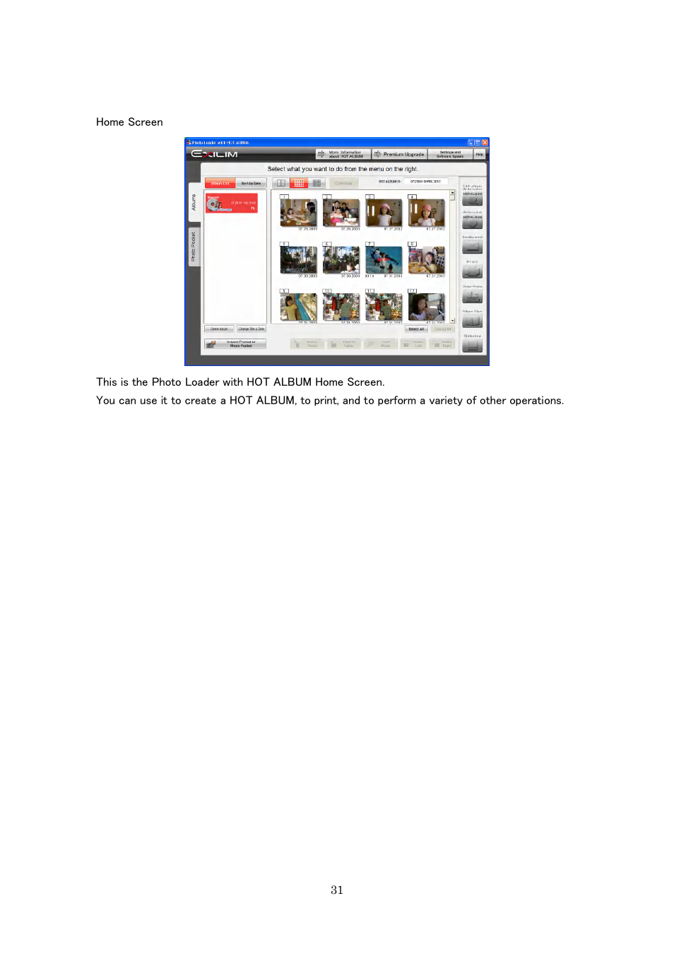 Casio Photo Loader with HOT ALBUM User Manual | Page 31 / 174