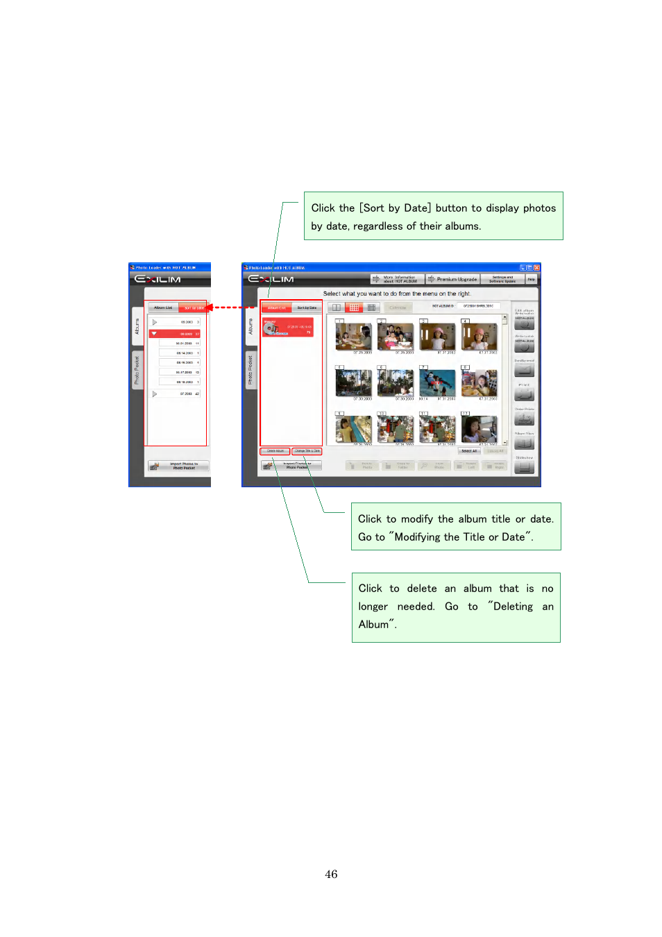 Casio Photo Loader with HOT ALBUM User Manual | Page 46 / 174