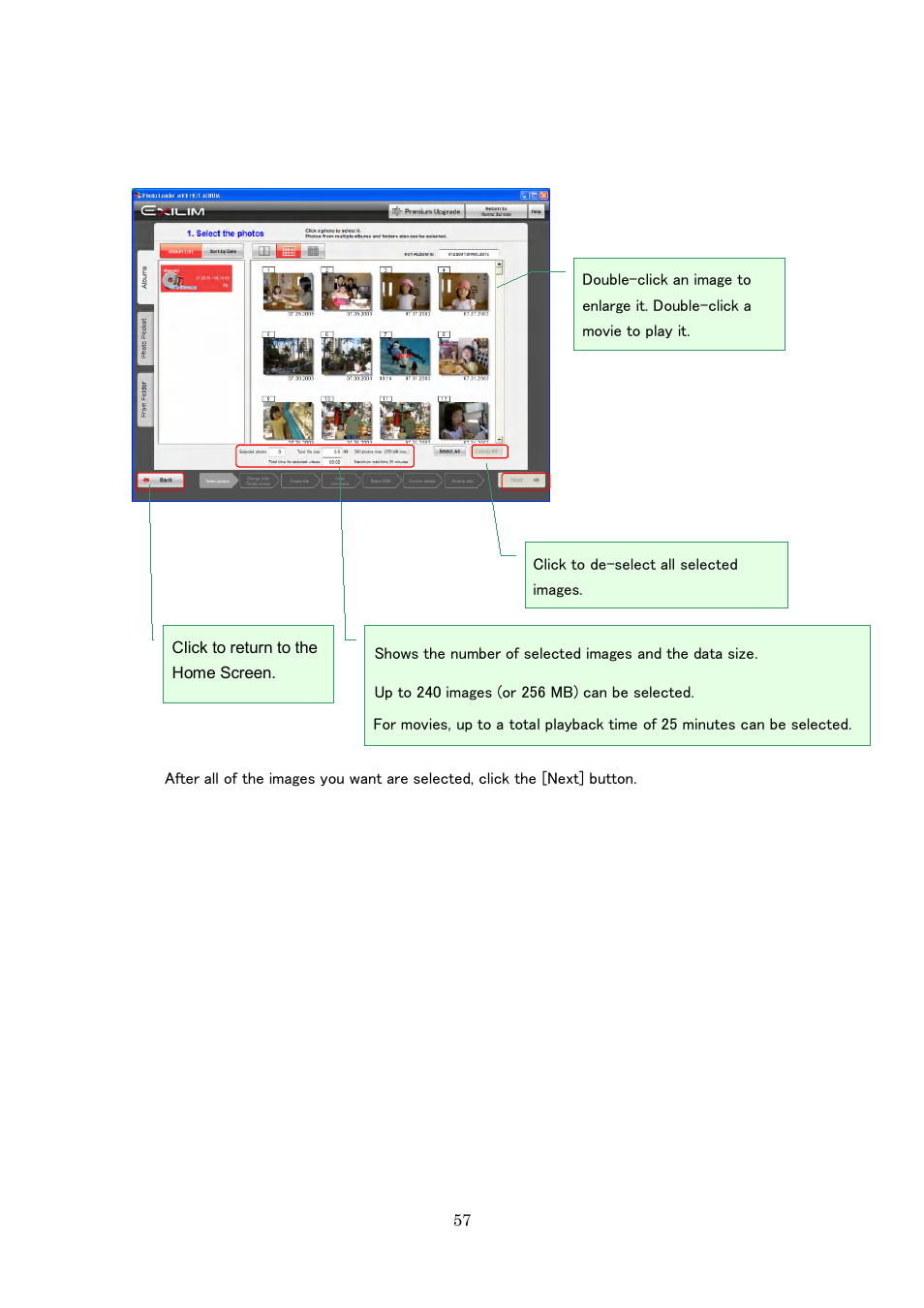 Casio Photo Loader with HOT ALBUM User Manual | Page 57 / 174