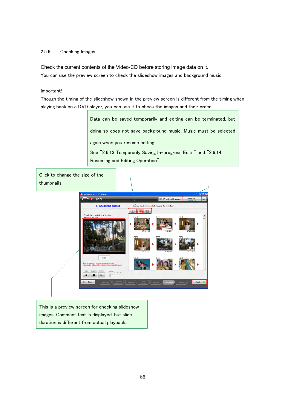 Checking images | Casio Photo Loader with HOT ALBUM User Manual | Page 65 / 174