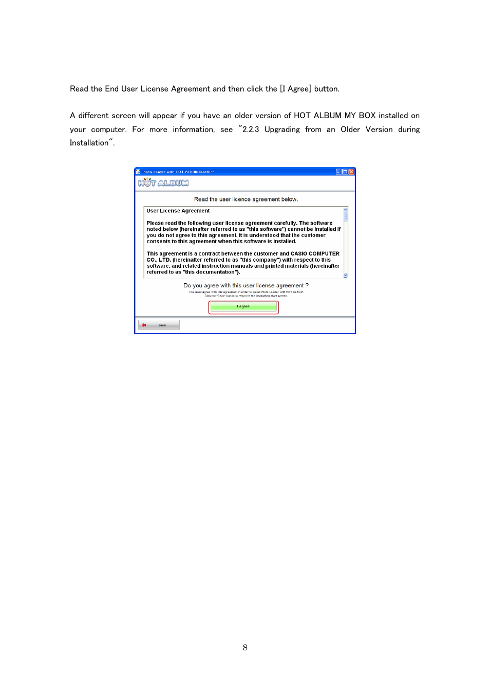 Casio Photo Loader with HOT ALBUM User Manual | Page 8 / 174