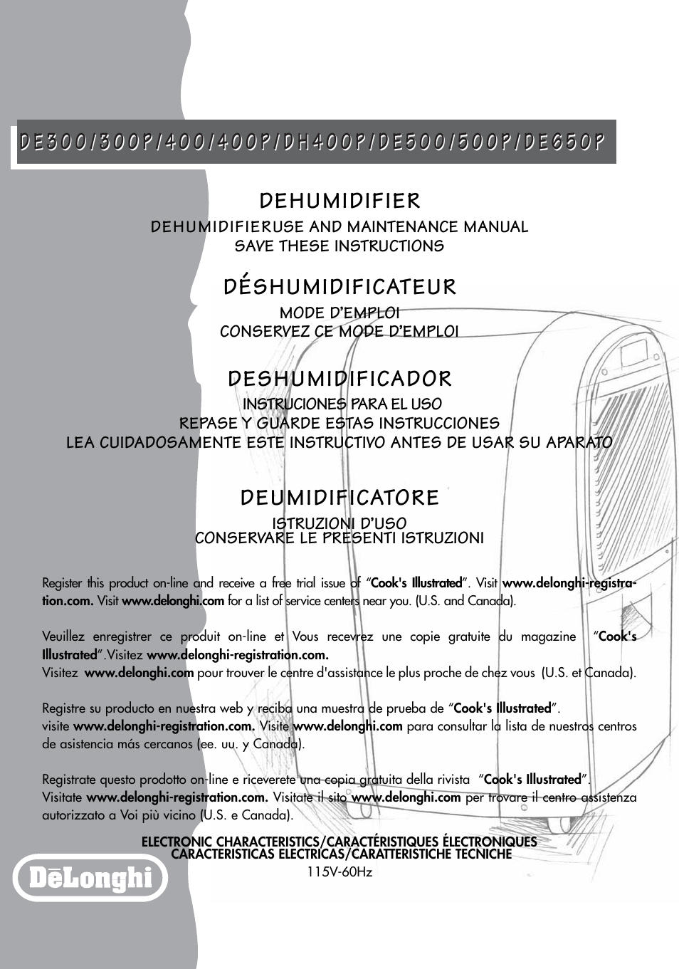 DeLonghi DE650P User Manual | 12 pages