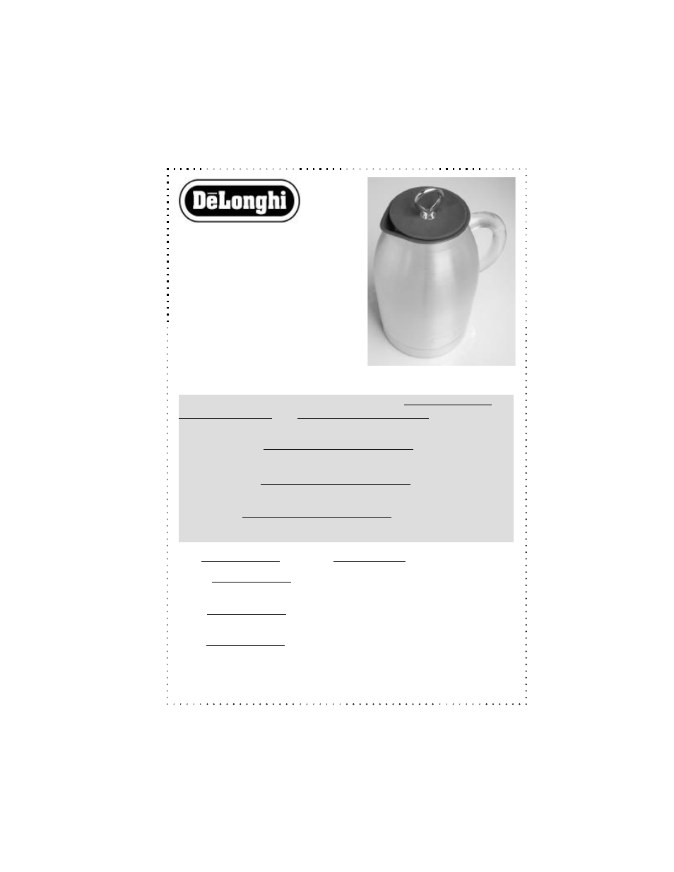 DeLonghi DSJ900 User Manual | 37 pages