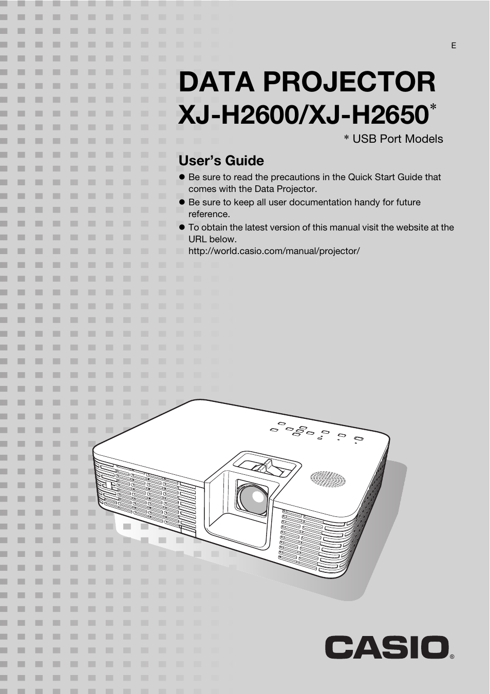 Casio XJ-H2600 User Guide User Manual | 74 pages