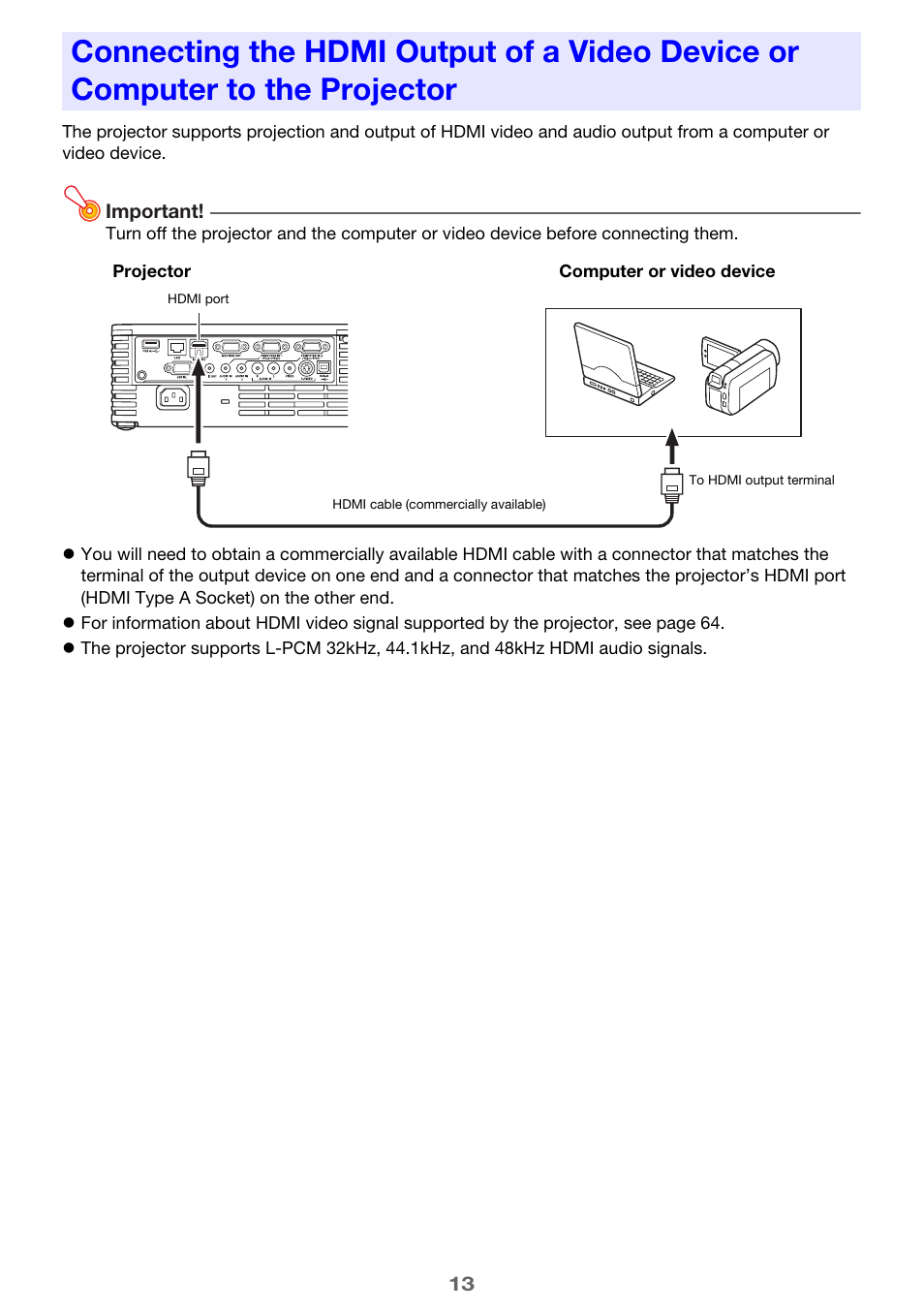 Casio XJ-H2600 User Guide User Manual | Page 13 / 74