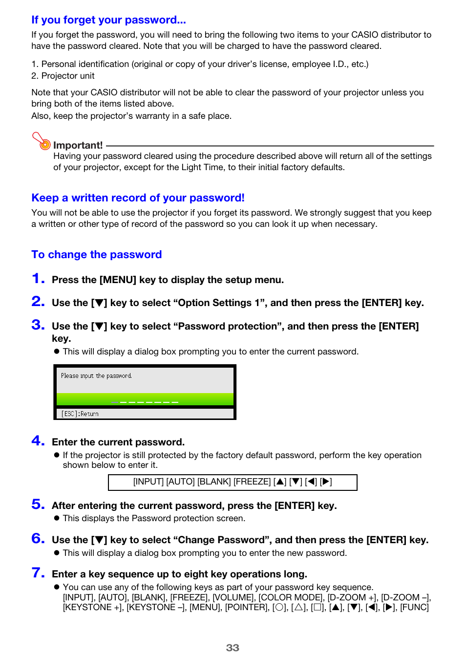 Casio XJ-H2600 User Guide User Manual | Page 33 / 74