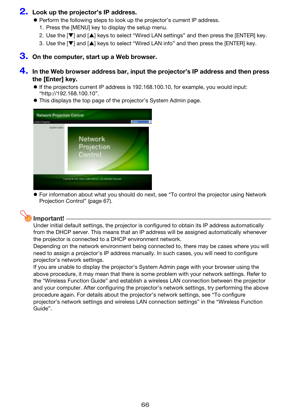 Casio XJ-H2600 User Guide User Manual | Page 66 / 74