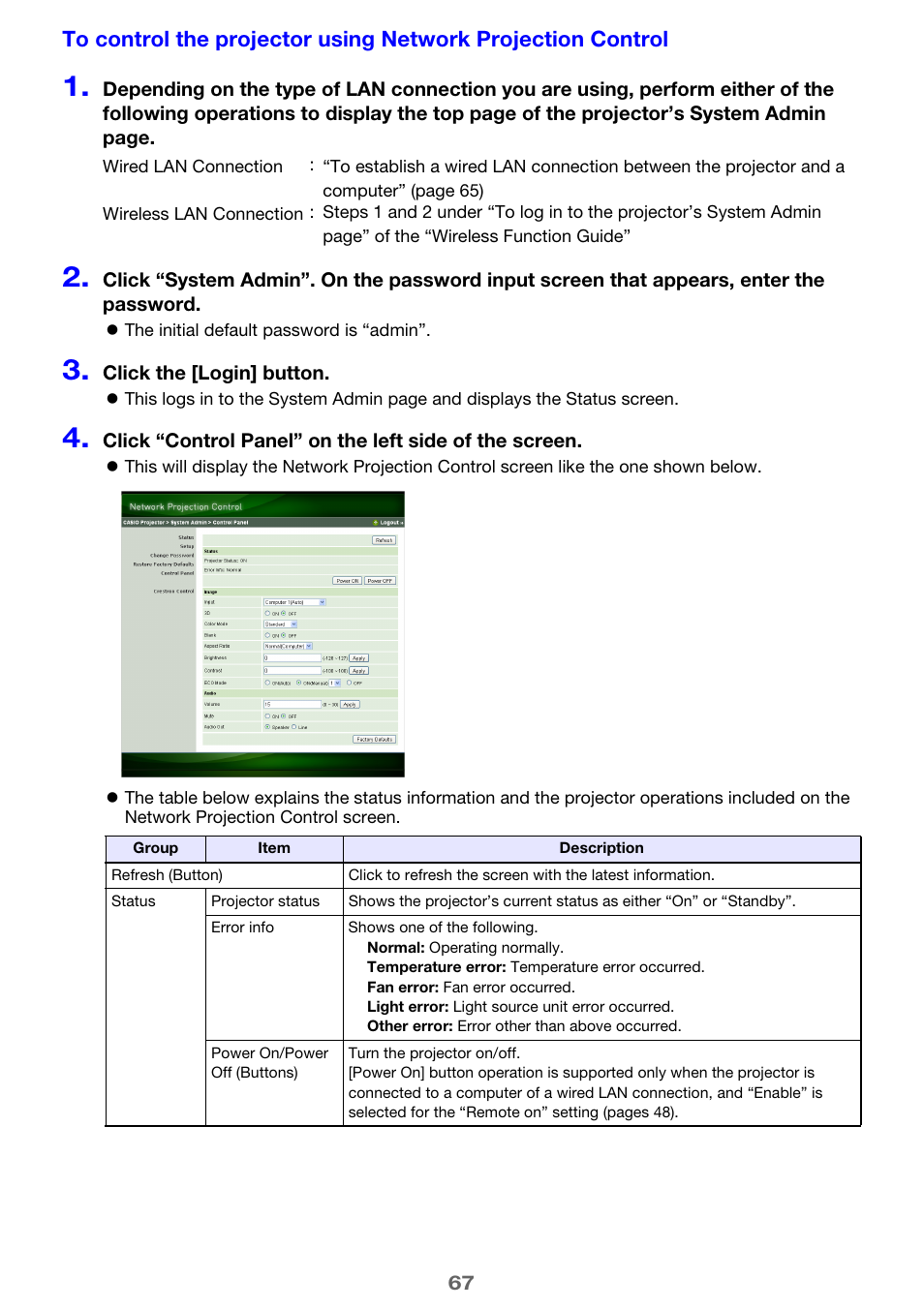 Casio XJ-H2600 User Guide User Manual | Page 67 / 74