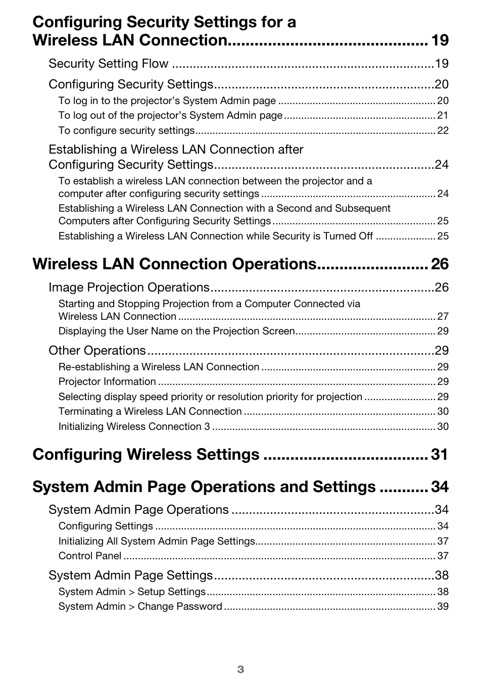 Wireless lan connection operations | Casio XJ-H2650 Wireless Function Guide User Manual | Page 3 / 48