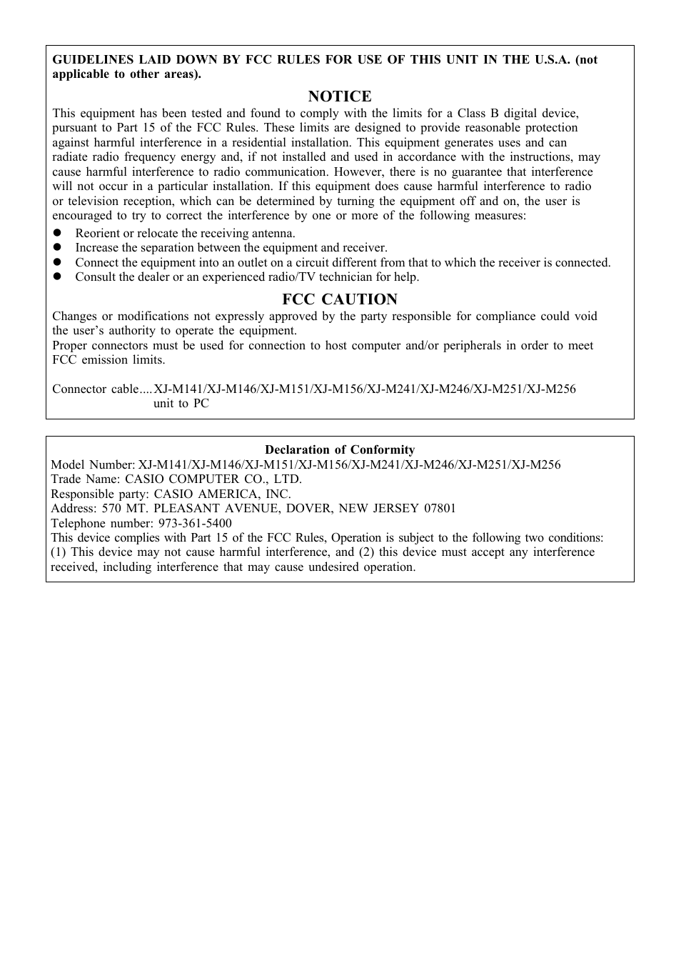 Casio XJ-M141 Setup Guide User Manual | Page 19 / 22