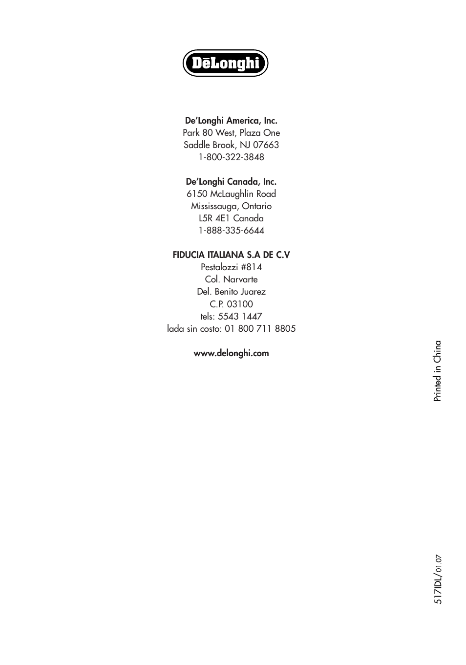 DeLonghi CTH4003B User Manual | Page 16 / 16