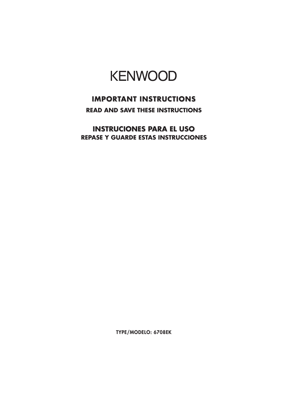 DeLonghi 6708EK User Manual | 15 pages