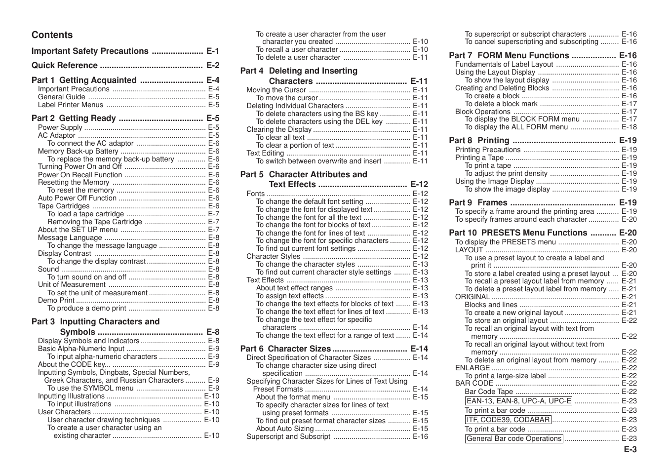 Casio KL-8200 User Manual | Page 4 / 36