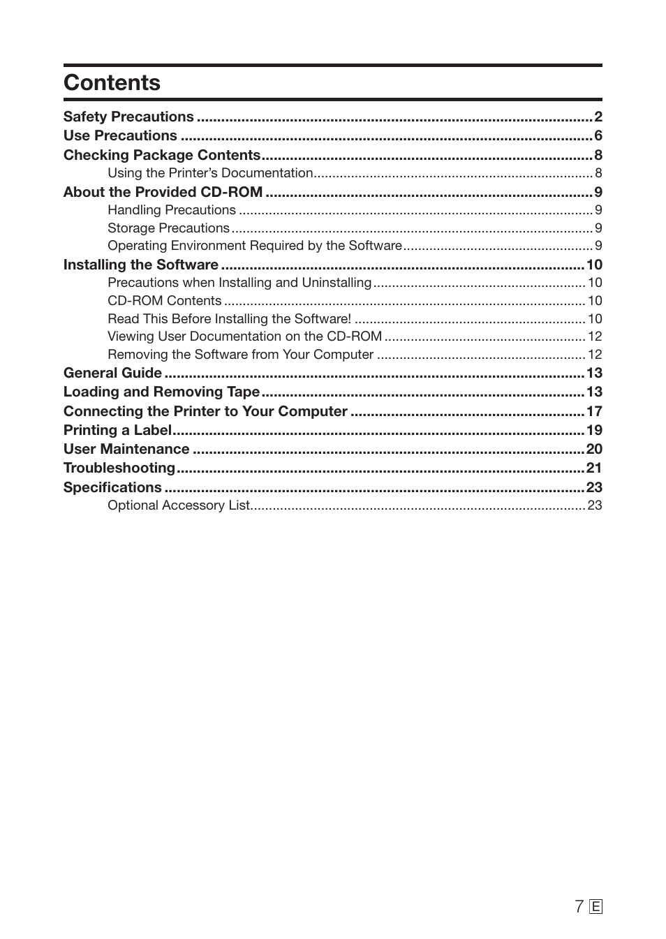Casio MEP-U10 User Manual | Page 9 / 30